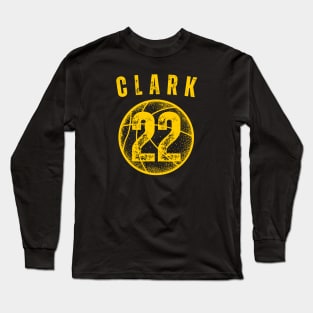 Clark Yellow Jersey Number 22 Long Sleeve T-Shirt